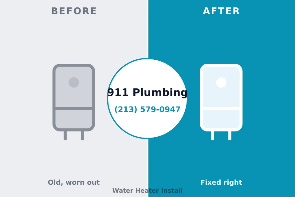 Before and after: plumbing repair Philo, IL